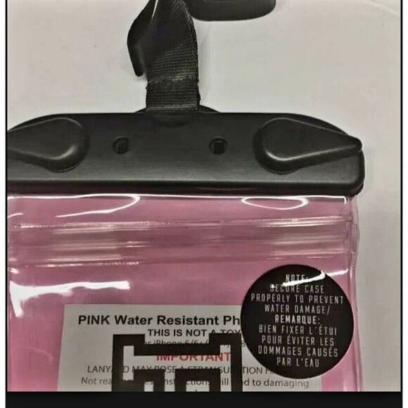 NEW WITH TAGS PINK WATERPROOF PHONE CASE - Picture 5 of 7